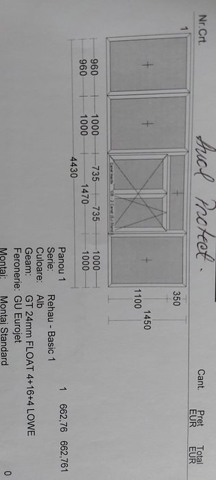 Vând ferestre termopan alb