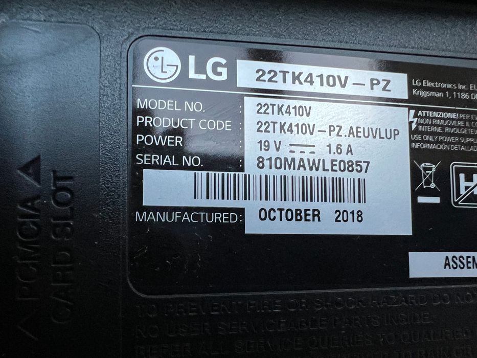 Телевизор  LG 22 инча