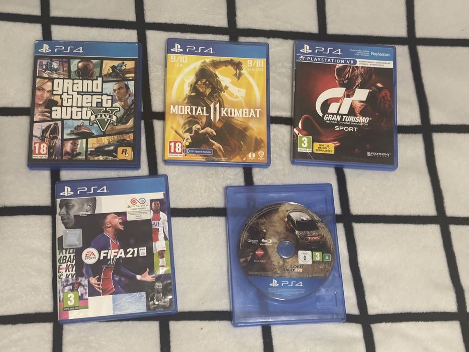 Jocuri PS4 GTA V, MK11, Gran Turismo, Fifa, Rally