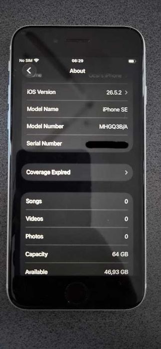 iPhone SE 2 (2020) – 64GB, eSIM, baterie 85%, stare bună