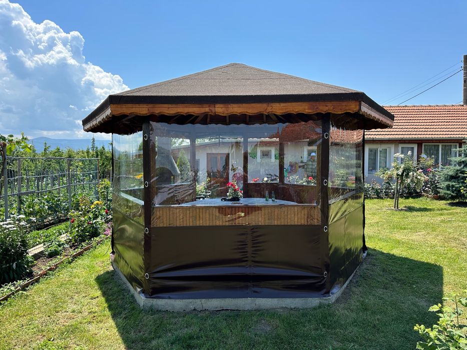 Ветроупорни завеси PVC кристал винил прегради найлон сенници тенти