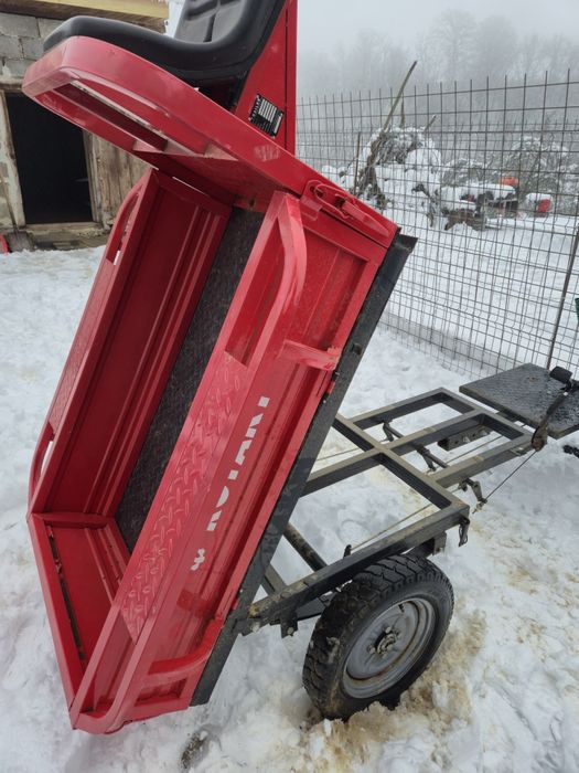 Vând remorcă motocultor basculabilă folosită o singură dată