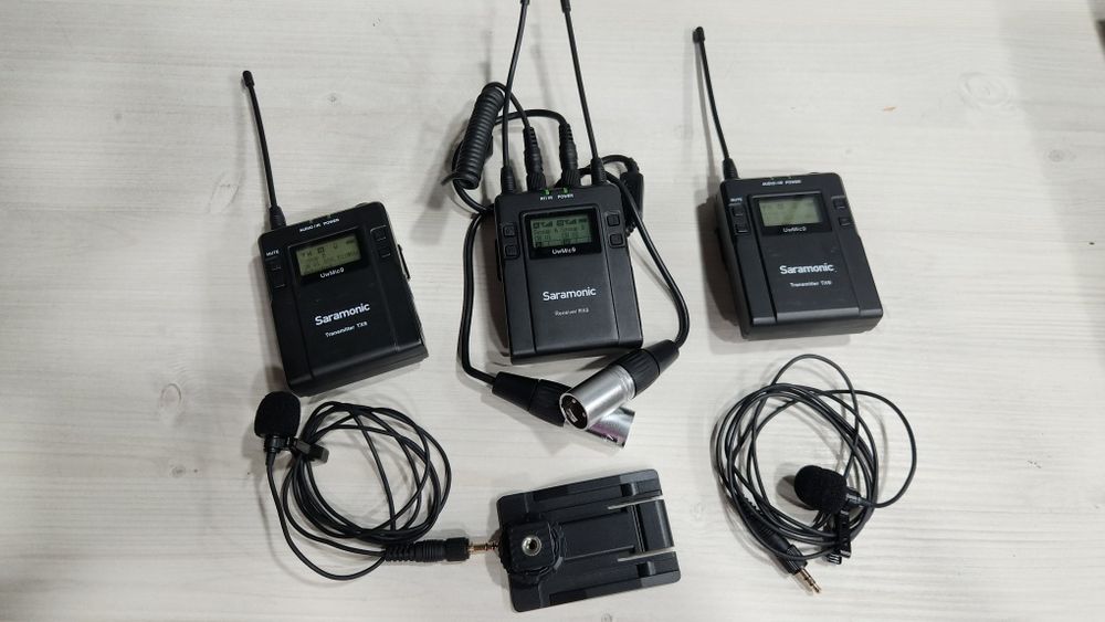 Kit Lavaliere Saramonic UWMIC9 KIT2 UHF Wireless RX9 + 2 TX9, Negru