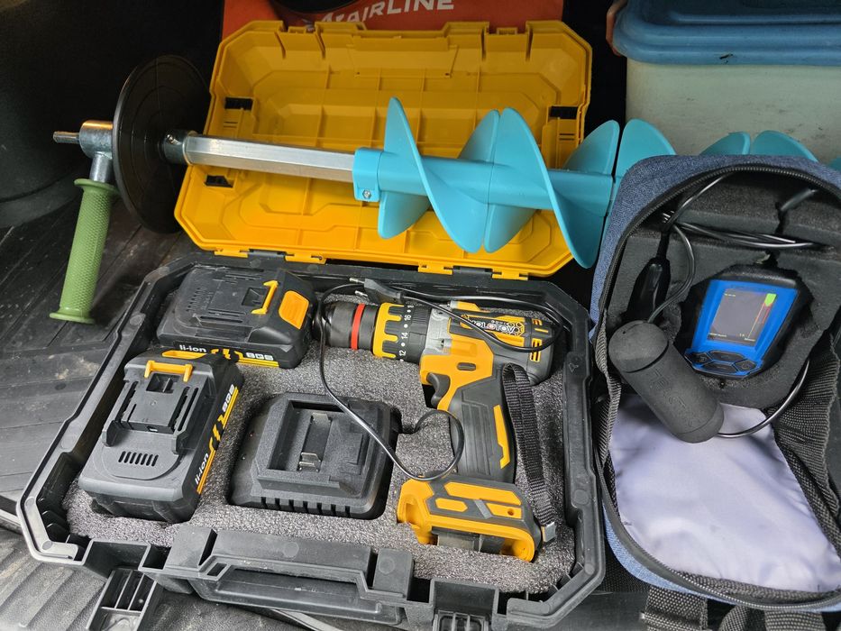 Эхолот шнек шуруповерт комплект.