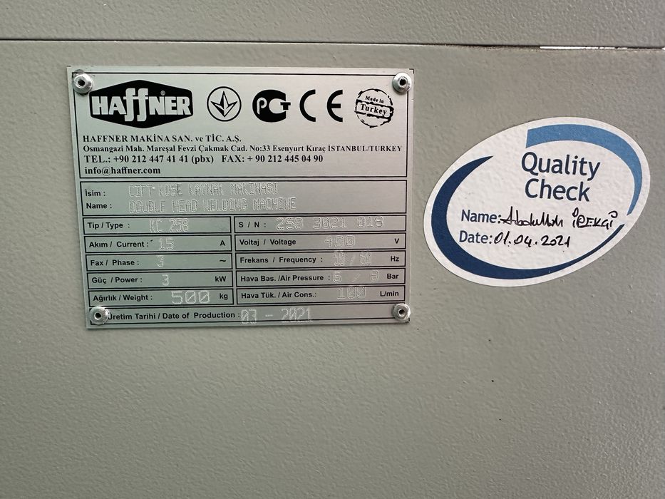 Двуглава лепачка за PVC Haffner KC 258 (Модел 2021 г.) –