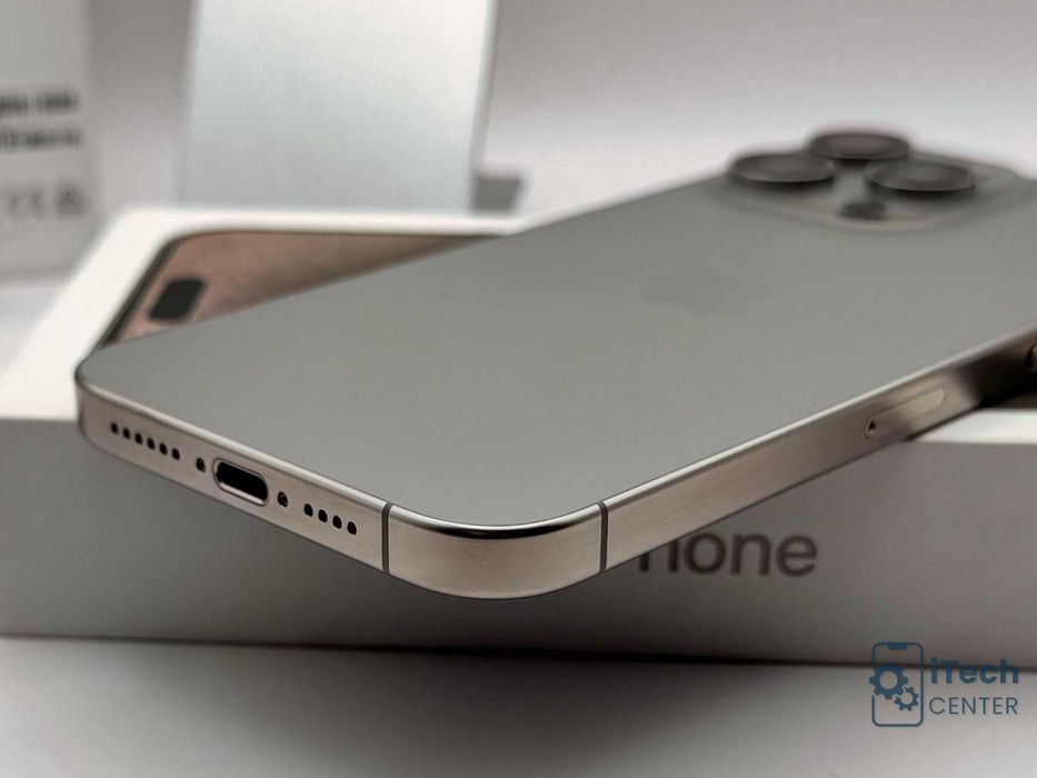 iPhone 15 Pro MAX, Natural, 100% батерия, КАТО НОВ, 1г. ГАРАНЦИЯ!