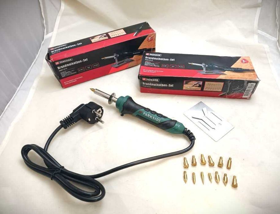 Creion pirogravat, aparat pirogravura, nou, realizat in Germania