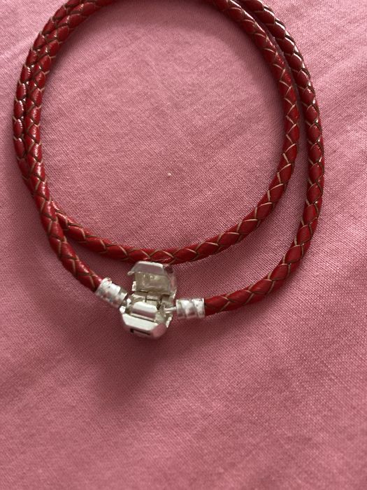 Bratara argint si piele