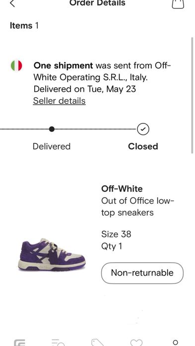 Out of office off white (Piele intoarsa)