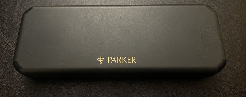 Stilou și pix parker cap & barel USA argint/ aur 585