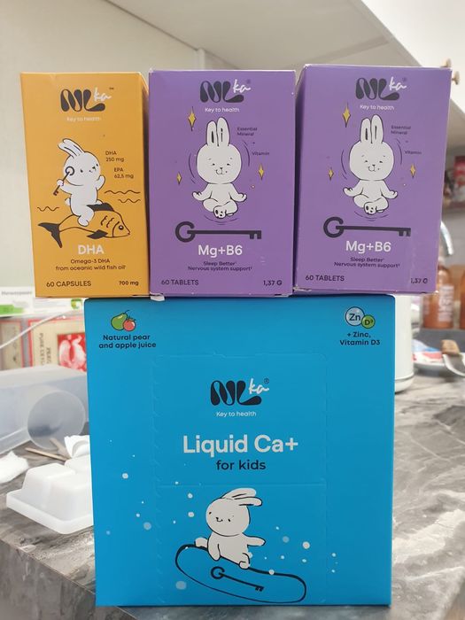 БАДы детские NL магний, жид кальций, омега