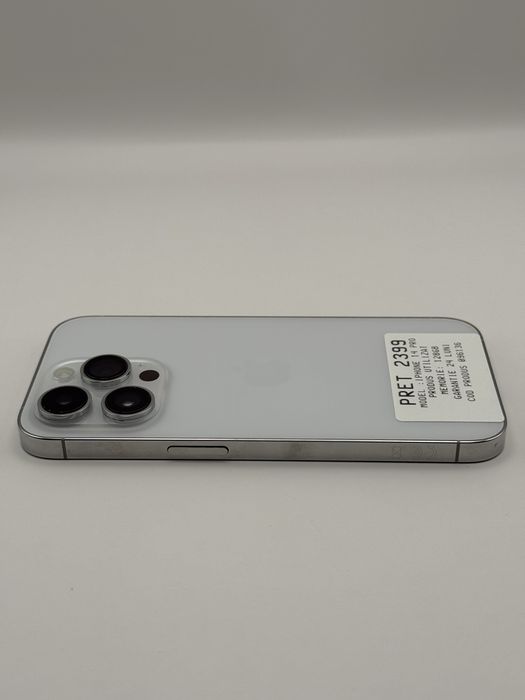 MAGAZIN VINDEM IPHONE : Iphone 14 Pro | Full Box | silver | 128 Gb | Garantie  24 luni