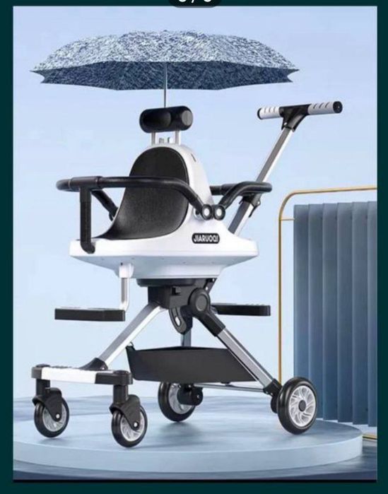 Детская коляска прогулочная двойной портативная