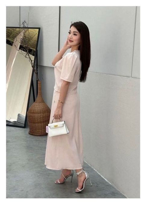 Двойка платье нежно-розового цвета