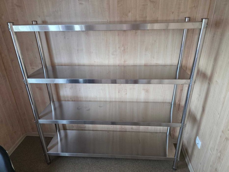 Raft din oțel inoxidabil,raft din inox cu 4 polite diferite marimi direct pe stoc