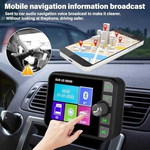 Ново DAB+ Bluetooth FM Трансмитер с LCD и TF/AUX за Авто Радио кола