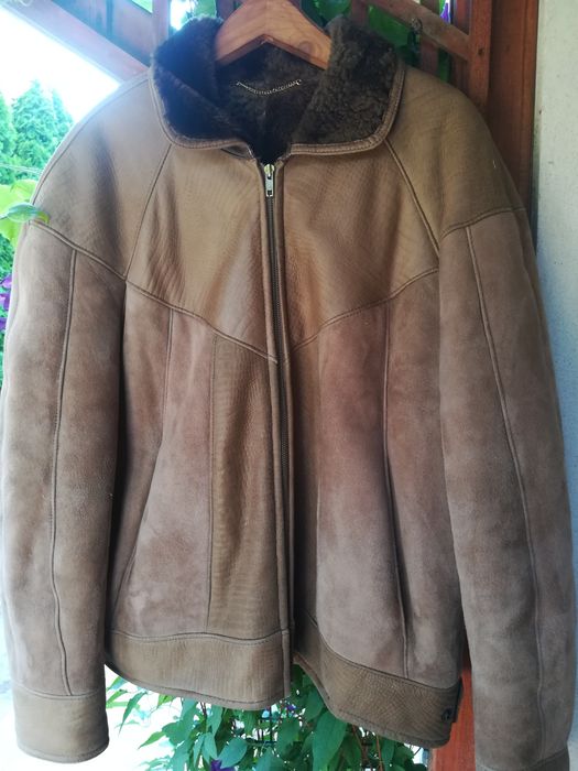 Geaca piele bărbați Sherling cu blana