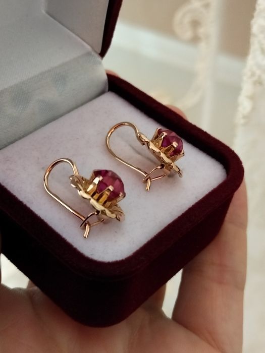Советские серьги 583 пробы