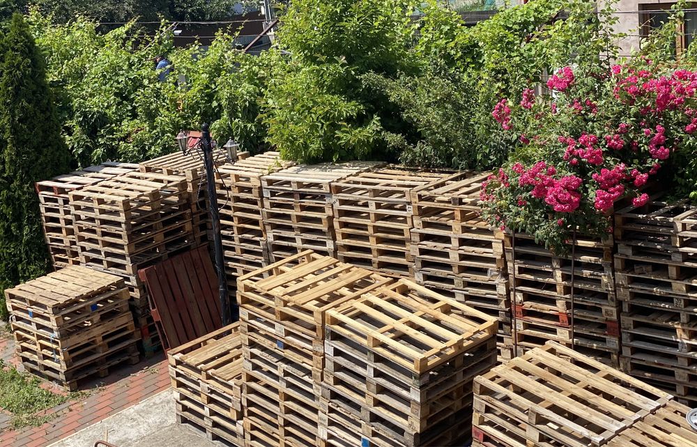 Paleți din lemn pentru marfă/transport/depozit/mobilier grădină/terasa
