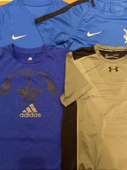 7 tricouri sport băieți 10-12 ani Nike, Adidas, Under Armour, Lemon