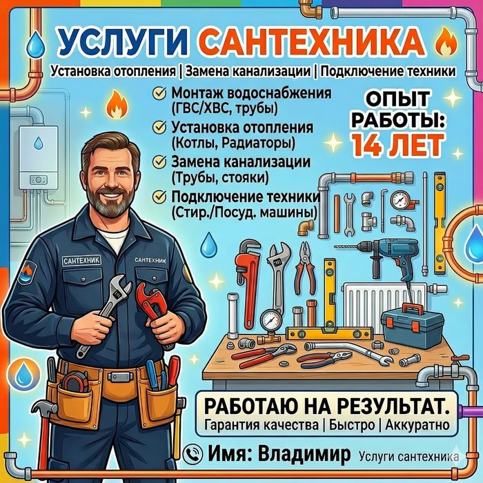 Сантехник Шымкент на выезд 24/7
