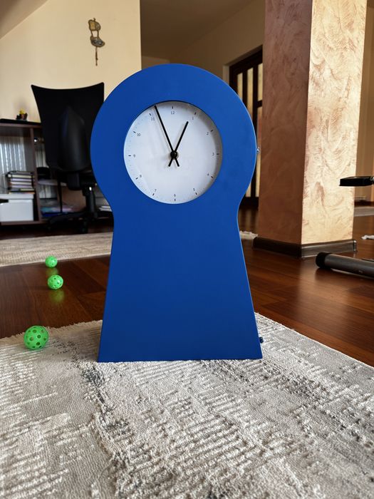 Ceas IKEA PS 1995 albastru 48 cm – design Thomas Eriksson, nou