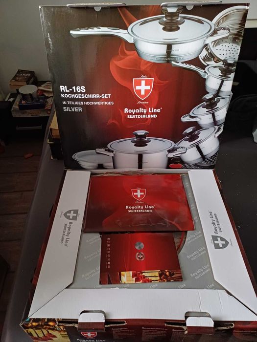 Луксозен комплект тенджери, тиган и др. Royalty Line Switzerland