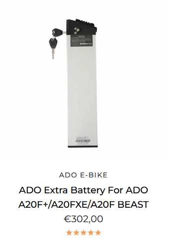 Baterie Nouă Bicicleta Electrica ADO A20 /A20F+/ A20FXE/ A20F BEAST - 10.4AH 374.4Wh