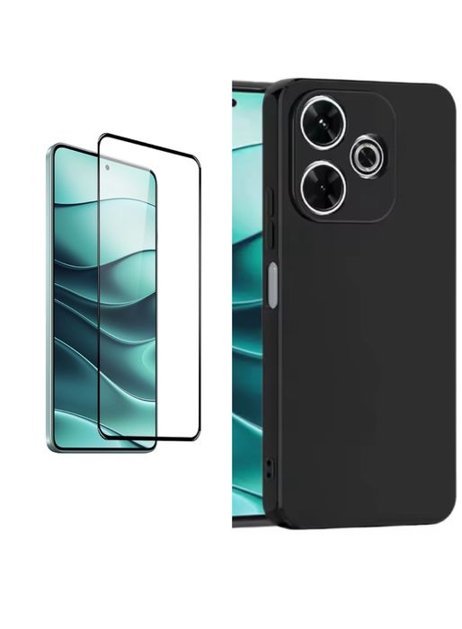 Husa Soft TPU si Folie Sticla - Xiaomi Redmi Note 14 14C 14T PRO 5G