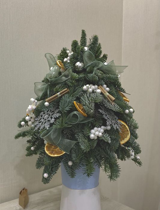 Живая ель, композиции из ели