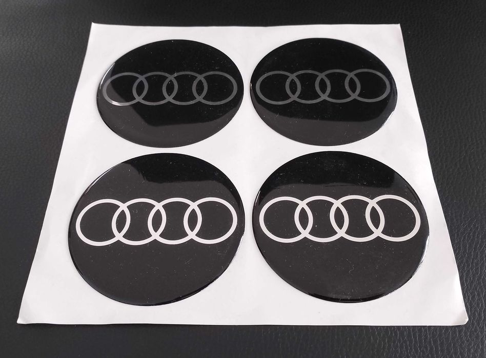 Силиконови стикери 55/60/65/70/75/90мм за тасове за капачки за джанти / за Volkswagen VW Audi Mercedes Skoda Bmw Seat Opel нови самозалепващи емблеми