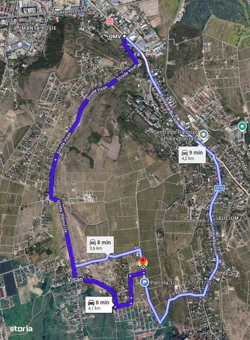Vand Teren Intravilan 1000 mp in Vișani, toate utilitatile la teren