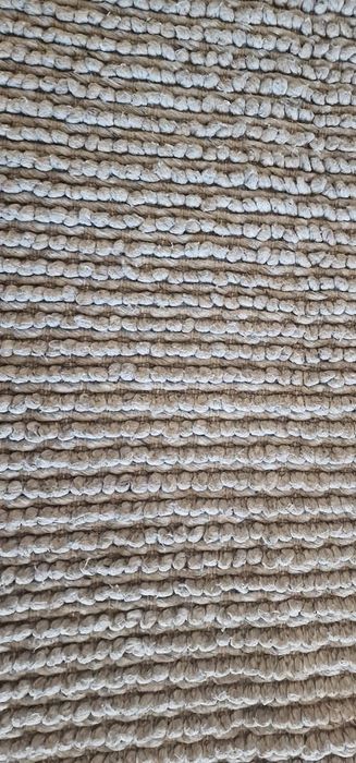 Сив плетен килим, памук, вълна и полиестер, 75 х 120 см