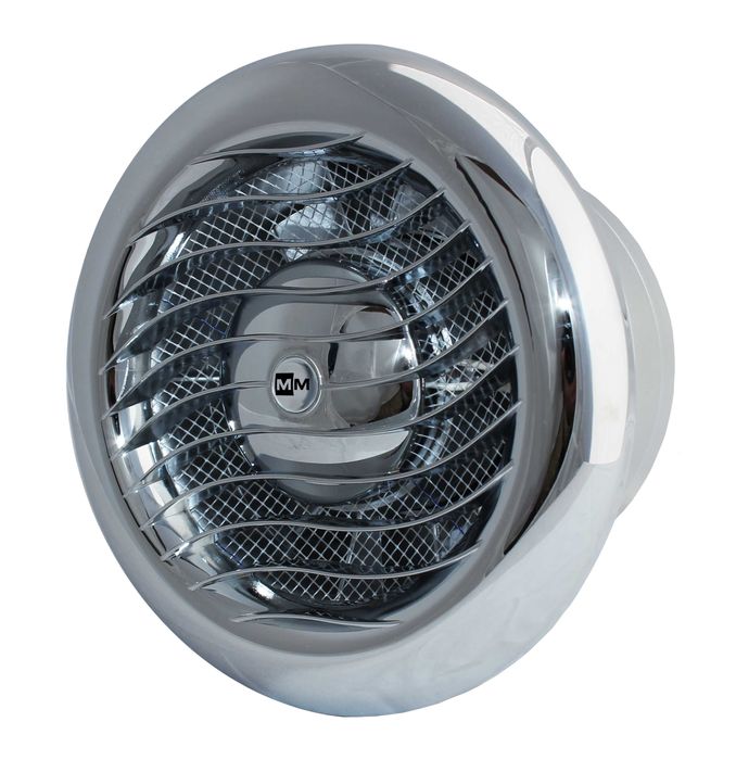 Вентилатор за баня LUX CHROME ф100 клапа 110 куб тих влагоуст ММоторс