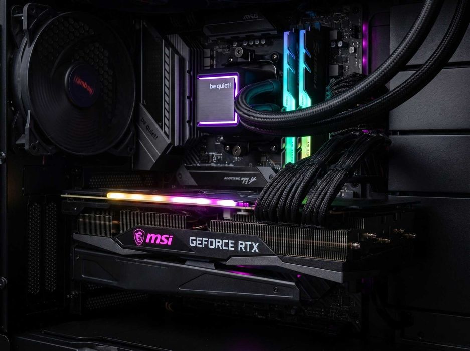 Геймърски компютър Ryzen 7 5800X3D RTX 3080 12GB и монитор ASUS ROG 240Hz