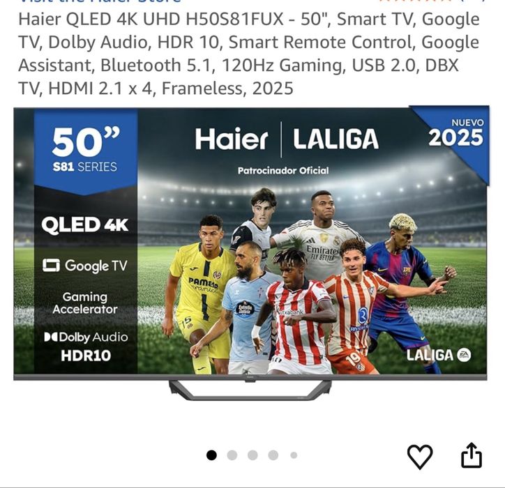 Smart tv haier 4k QLED 120 hz nou sigilat