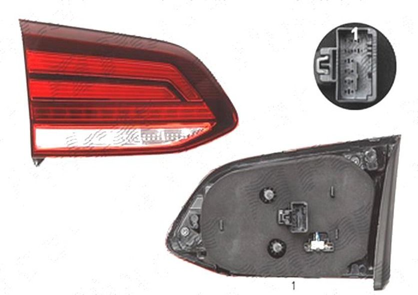 Stop spate lampa VW Golf 7 (5k), 01.2017-, spate, stanga/dreapta, Combi (Variant), partea interioara; LED
