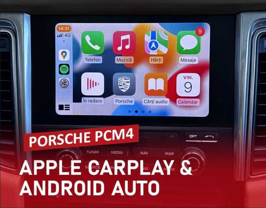 SD Card Activare Apple CarPlay și Android Auto Porsche PCM4 Hărți 2025