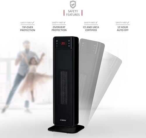 Нов Керамичен нагревател 2000W с термостат и дистанционно управление