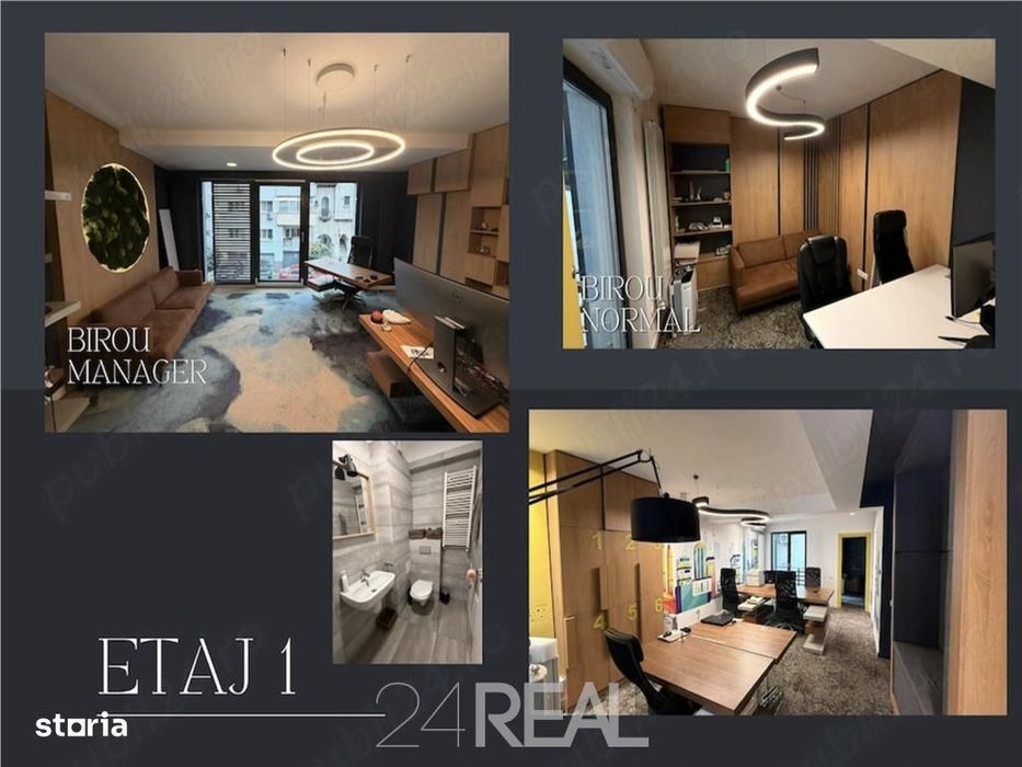 Spatiu de birouri premium 310 mp, 5 niveluri, complet amenajat