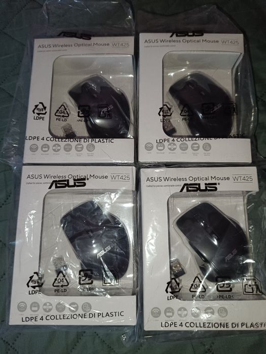 170 lei set 4 Mouse noi sigilati ASUS WT425 wireless 1600 dpi (buton schimbare dpi), USB, 2 butoane laterale