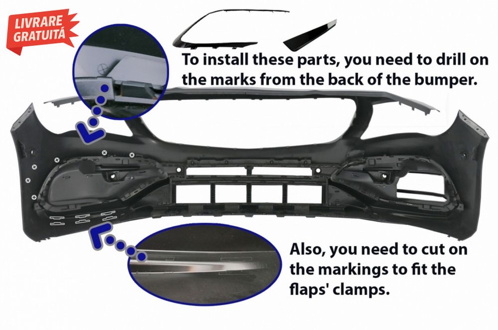 Bara Fata Compatibila cu Mercedes W117 X117 CLA (2013-2018) CLA45 Desi