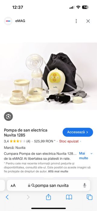 Pompa electrica de sani Nuvita