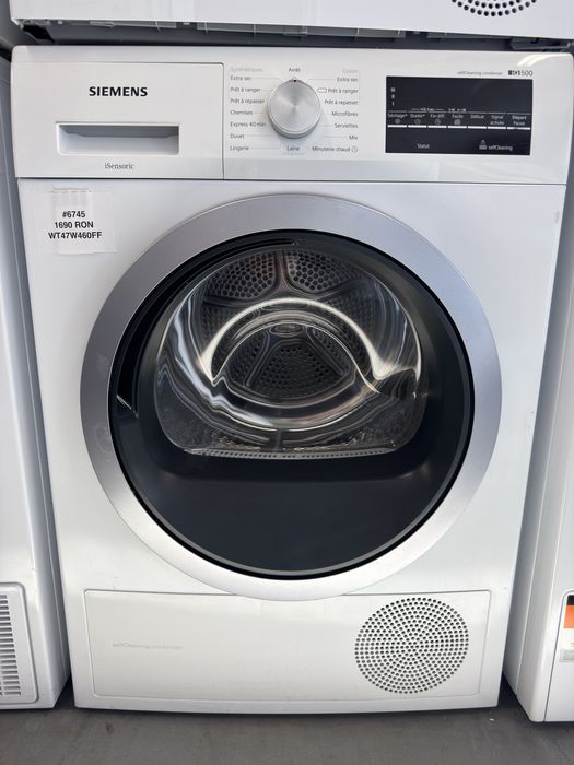 Uscător de rufe cu pompă de căldură Siemens WT47W460FF