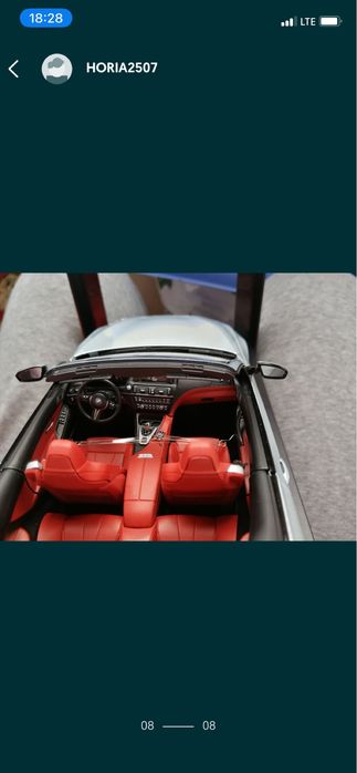 BMW M6 CONVERTIBLE SILVER macheta auto scara 1:18 PARAGON