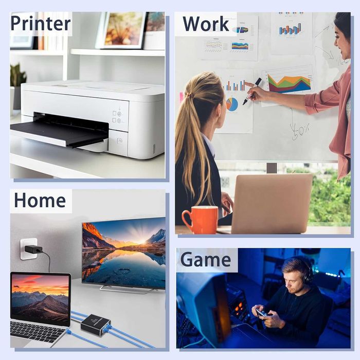 Ethernet сплитер 1 към 3, 1000Mbps високоскоростен Ethernet  сплитер