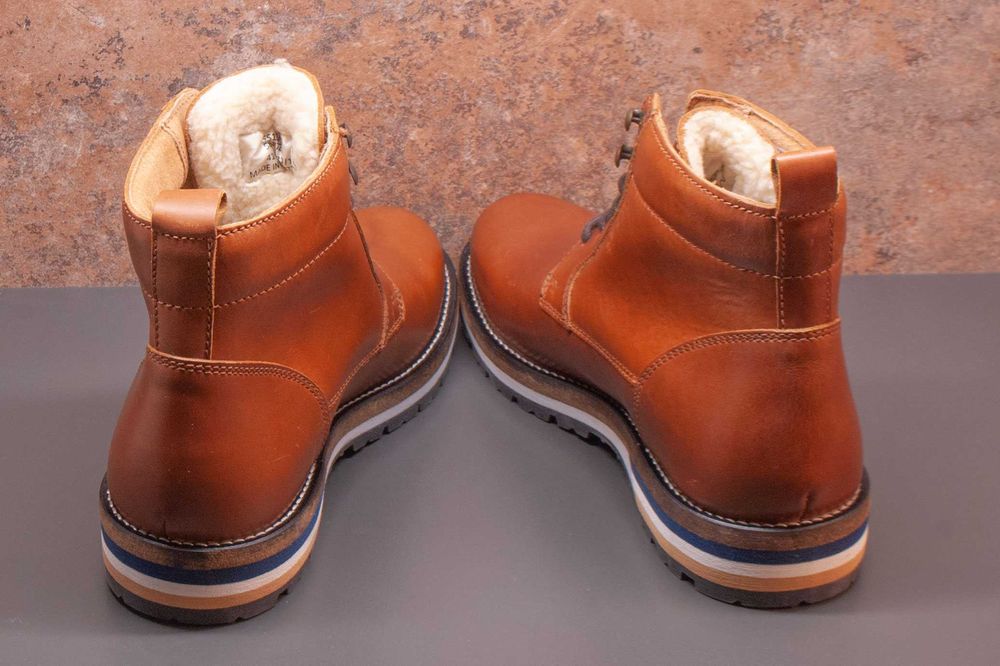 Маркови мъжки боти от естествена кожа номер 41