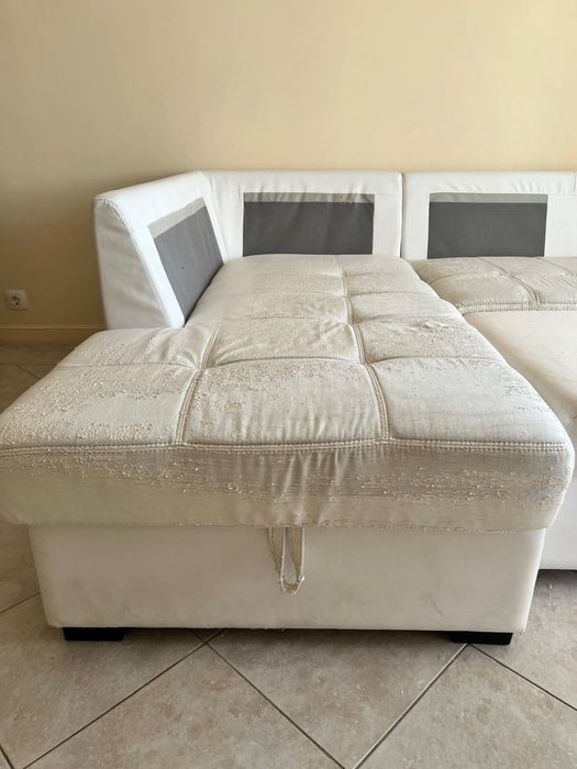 Диван бял кожен Созопол подаряване