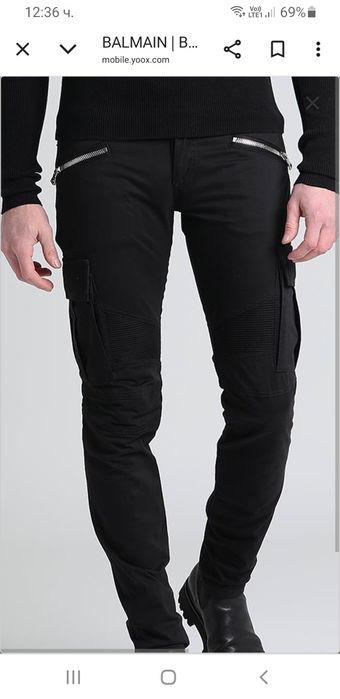 BALMAIN Paris Cargo Biker Slim Pant / 33 НОВО! ОРИГИНАЛ! Мъжки Спортен