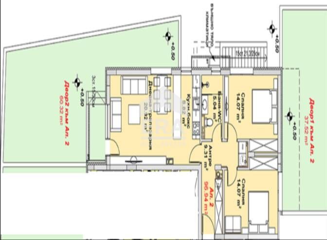 Продава се Тристаен апартамент в София, м-т Гърдова глава - 194 кв.м за 1332 €/кв.м - Снимка #2